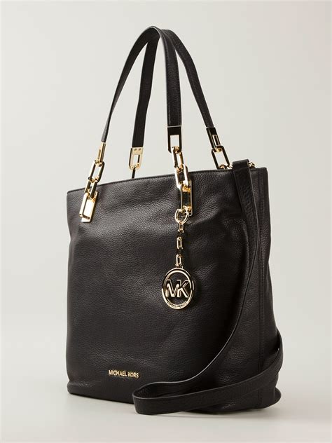 michael kors black logo handbag|michael kors handbag original.